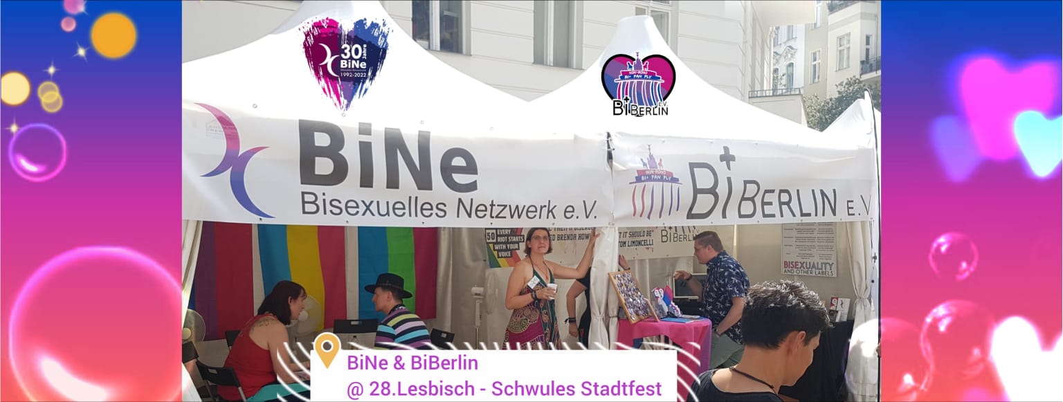 Bi+ Stand auf dem 28. Lesbisch-schwulen Stadtfest
